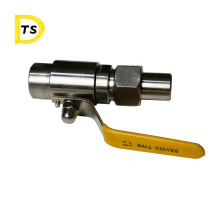 Tracheal hose PU tube 304 high pressure Quick-twist 2 way  Air source external buckle ball valve